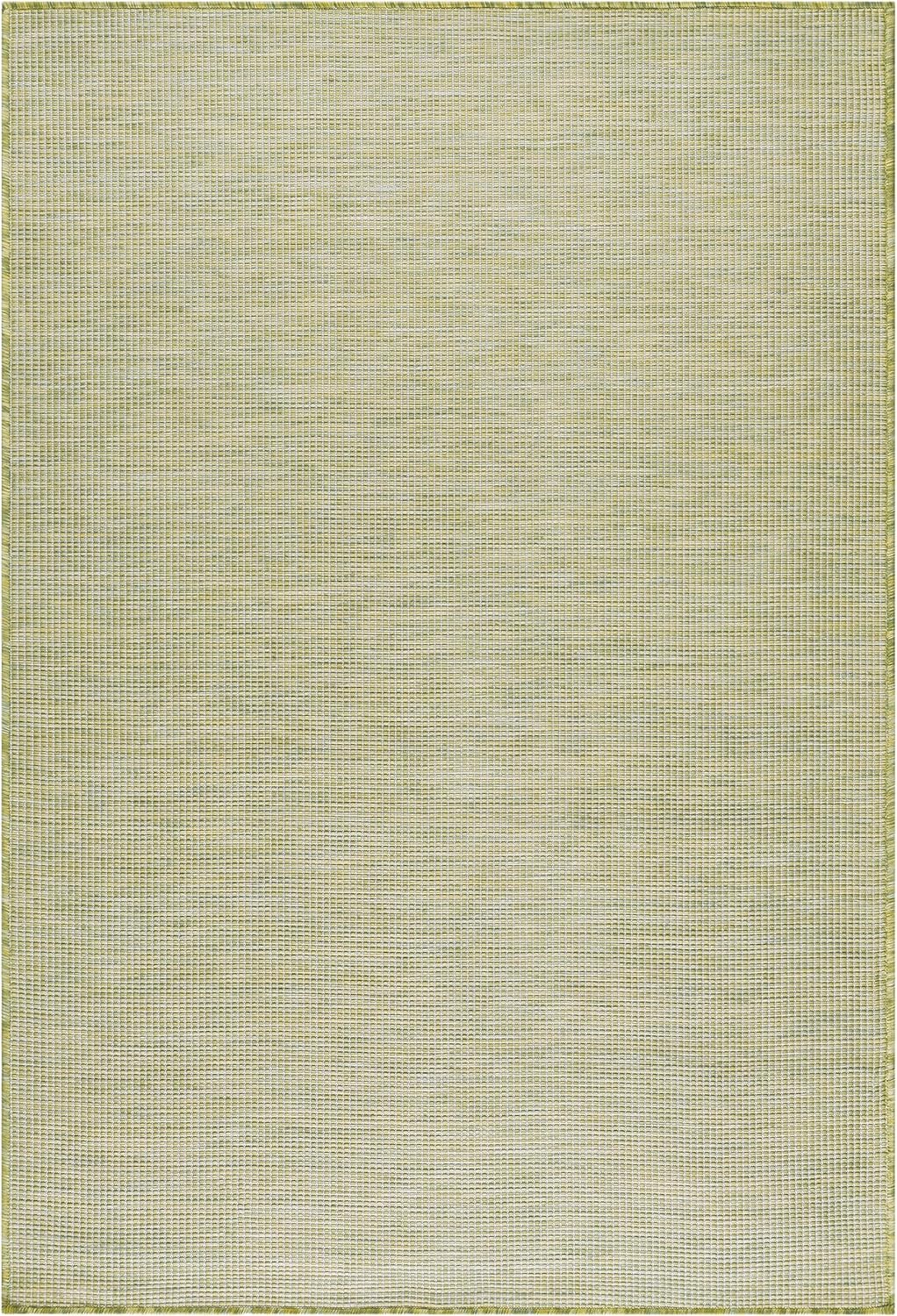 Nourison Home Positano Indoor/Outdoor Green 4' x 6' Area Rug, Easy Cleaning, Non Shedding, Bed Room, Living Room, Dining Room, Backyard, Deck, Patio (4x6)