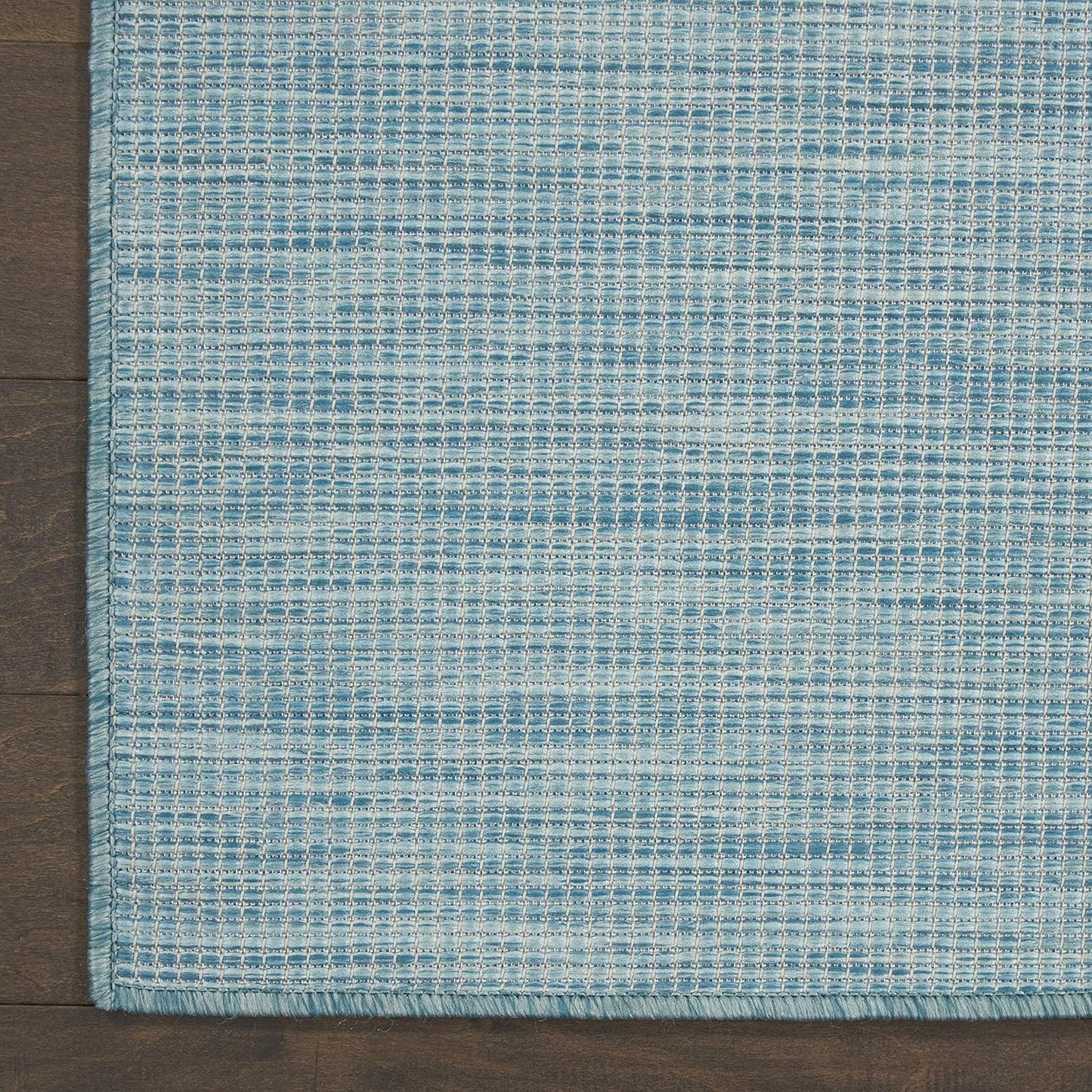 Nourison Positano Indoor-Outdoor Aqua 4' x 6' Area Rug, Easy Cleaning, Non Shedding, Bed Room, Living Room, Dining Room, Backyard, Deck, Patio (4x6)