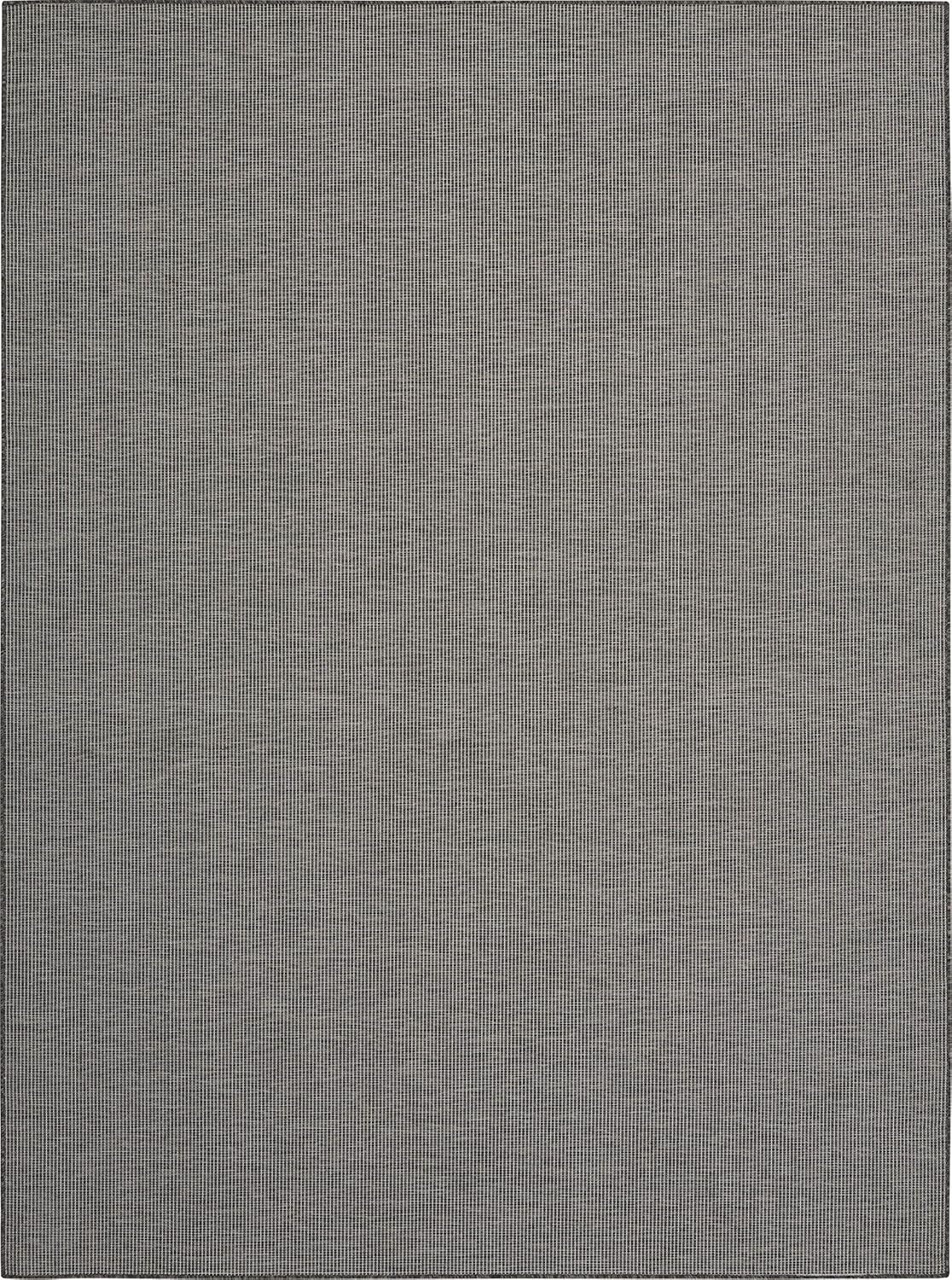 Nourison Home Positano Charcoal 8' x 10' Area Rug, Modern, Solid, Indoor/Outdoor, Easy Cleaning, Non Shedding, Bed Room, Living Room, Deck, Backyard