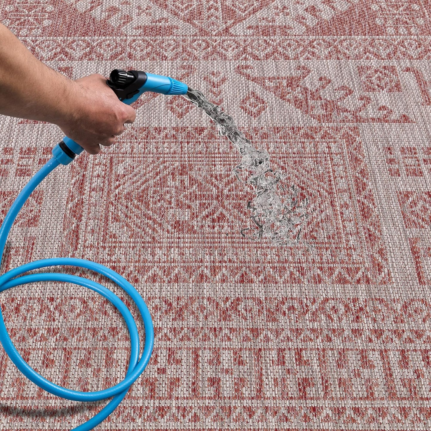 Keen Home Design Terrace Outdoor Runner Rug - 2x6 Washable Indoor/Outdoor Rug for Patio, Kitchen, Balcony, Beach, Garden, Deck and Porch, Size: 2'2"x5'7"