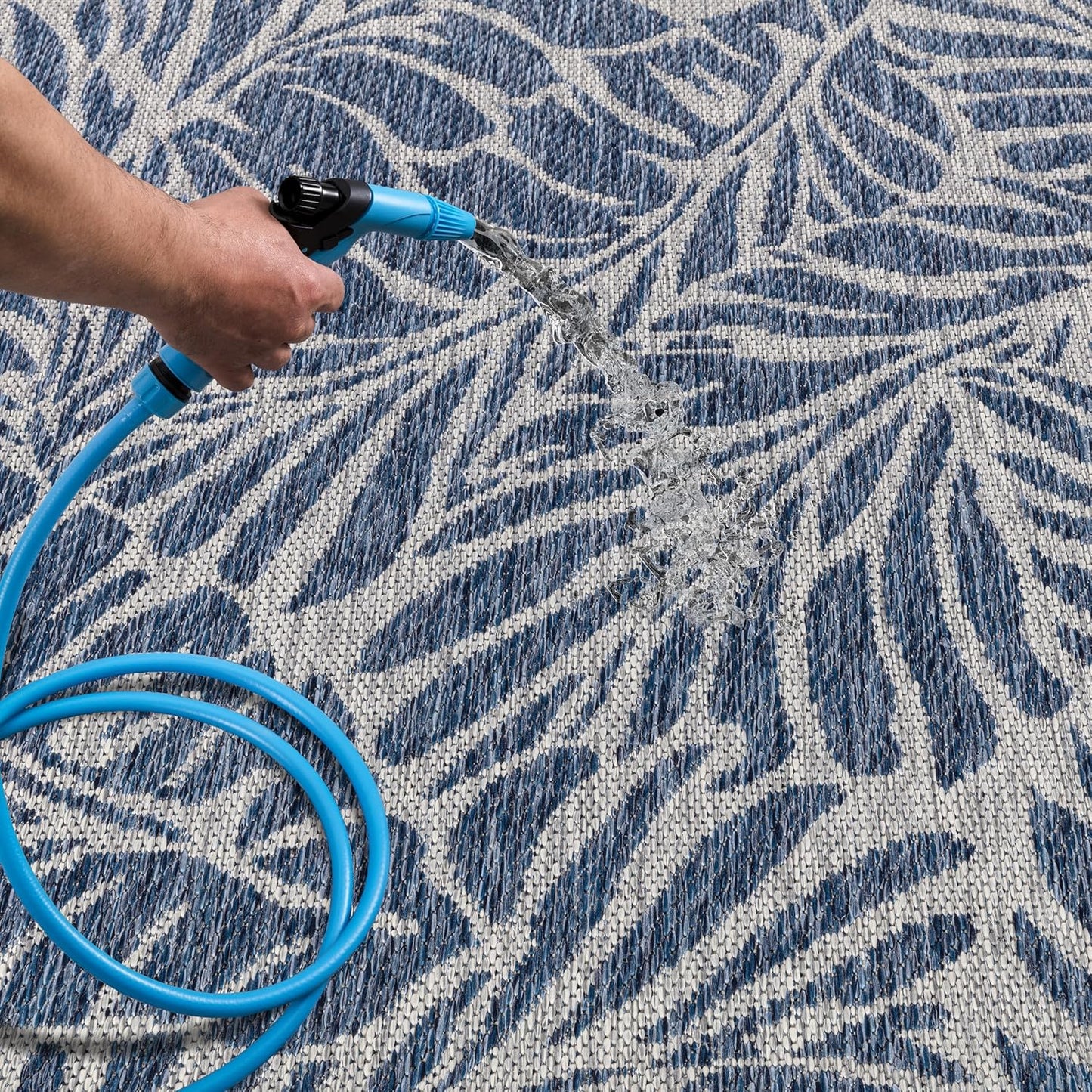 Keen Home Design Terrace Outdoor Runner Rug - 2x12 Washable Indoor/Outdoor Rug for Patio, Kitchen, Balcony, Beach, Garden, Deck and Porch, Size: 2'2"x11'10"