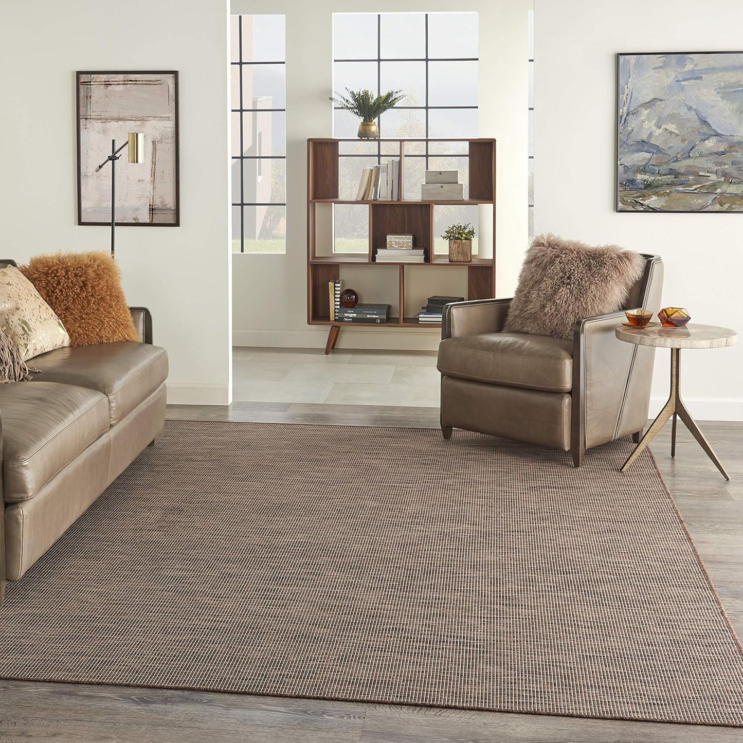Nourison Home Positano 7' x 10' Natural Fabric Modern Area Rug (7' x 10')
